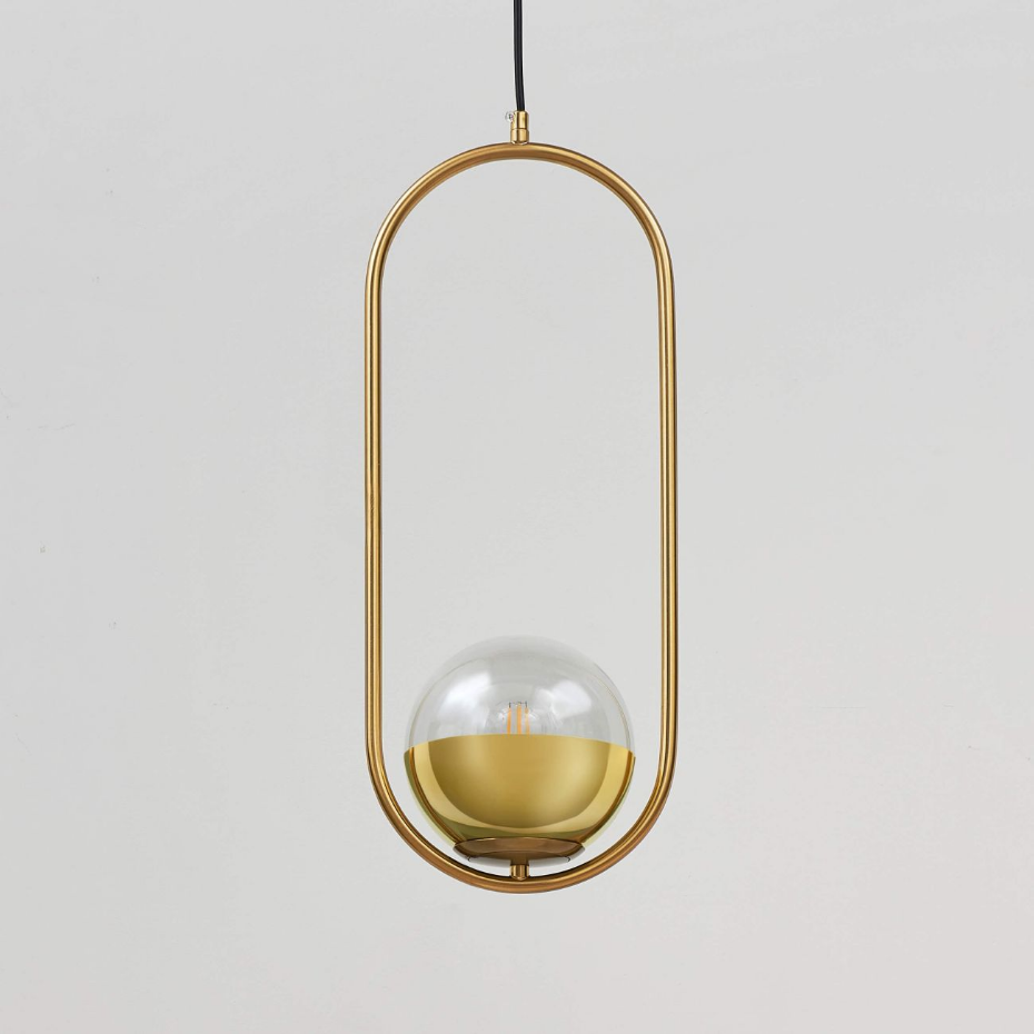 Suspension dorée à boule en verre - NUCCIA