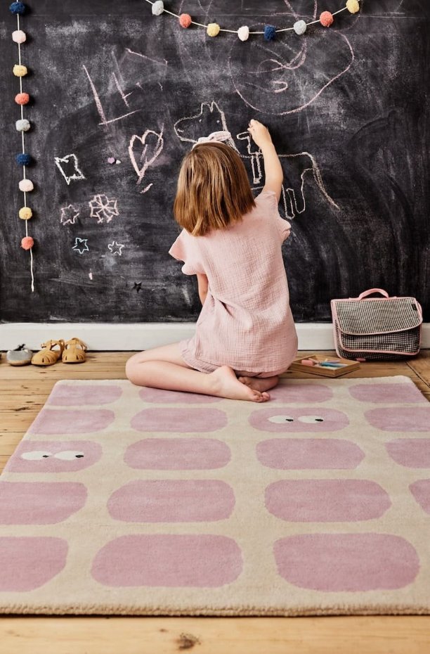 Tapis enfant rectangulaire épais, Coton bio GOTS, BIDULES