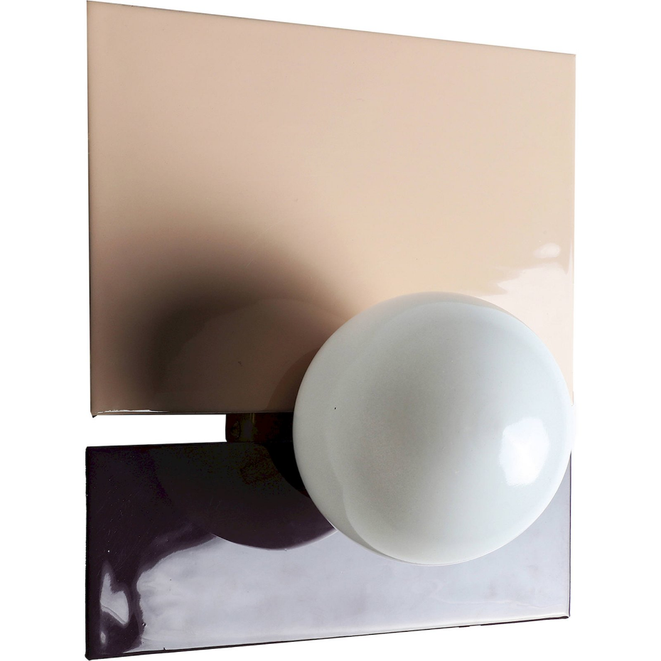 Applique murale design en fer et verre