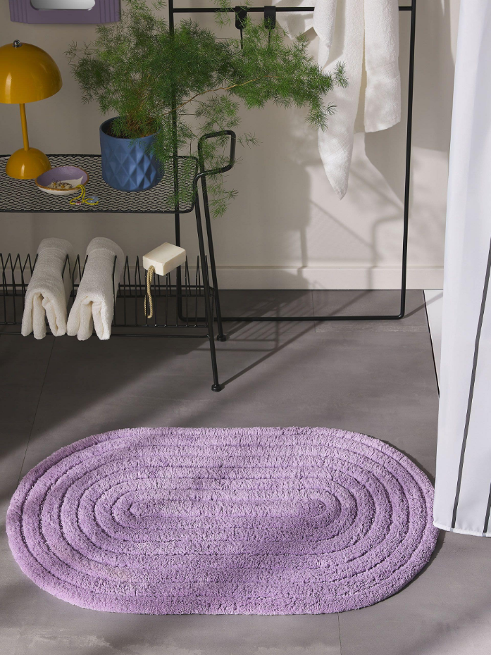 Tapis de bain ovale tufté main NIA