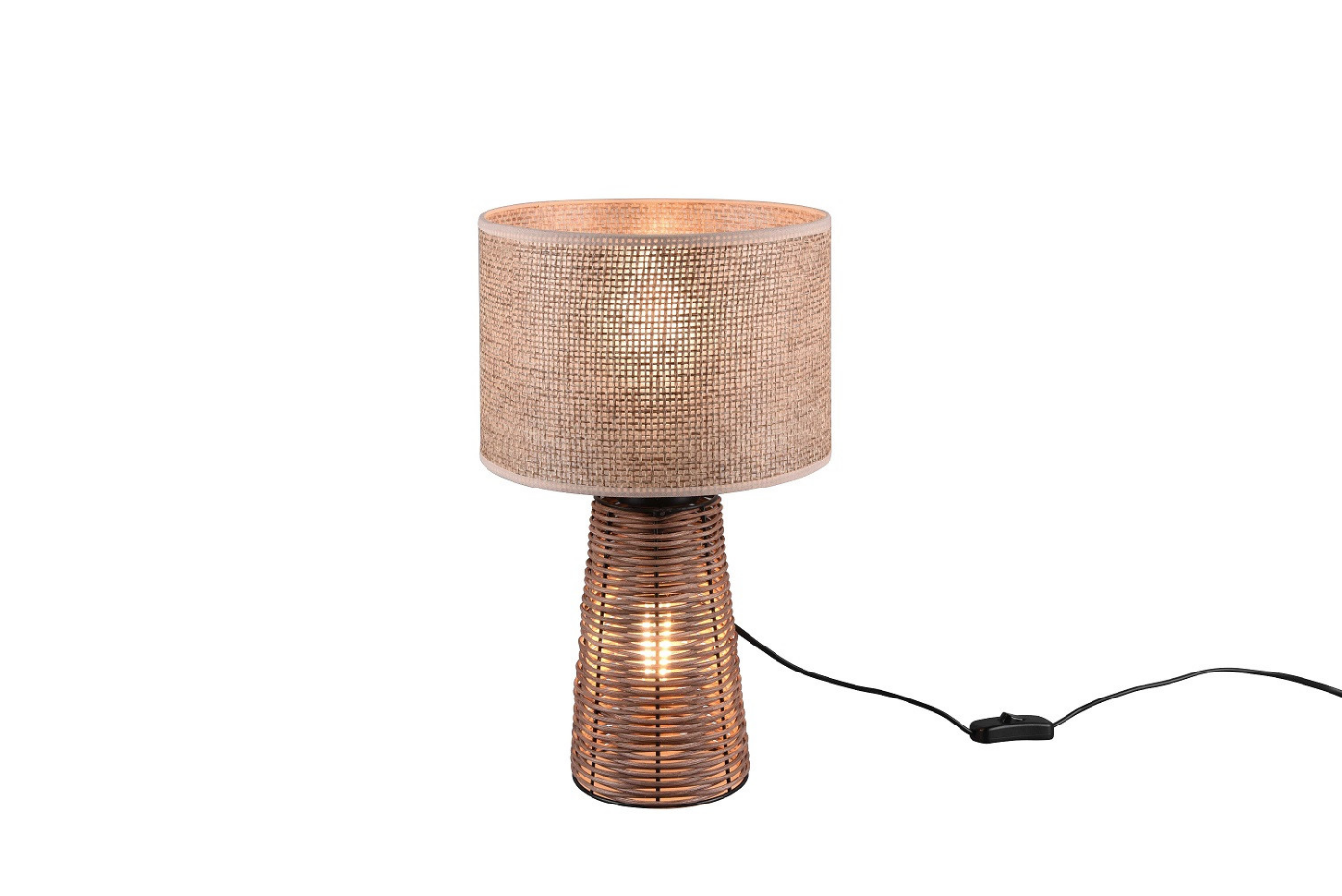 Lampe design en rotin ethnique, STRAW