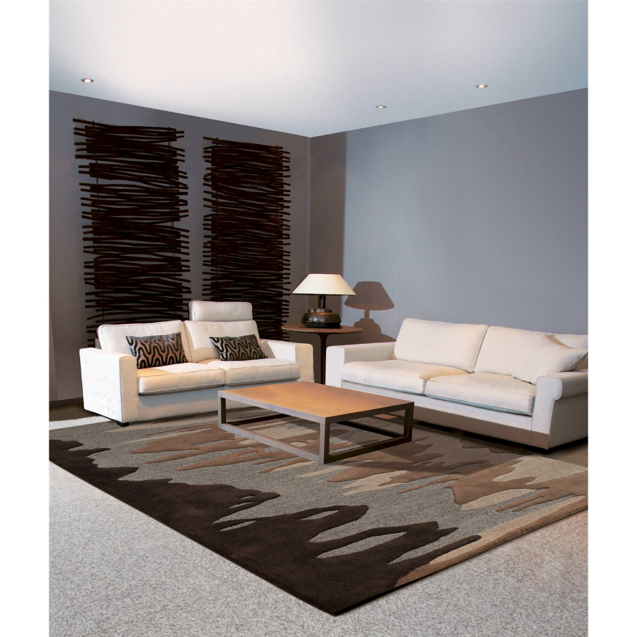 Tapis tufté main en polypropylène abstrait