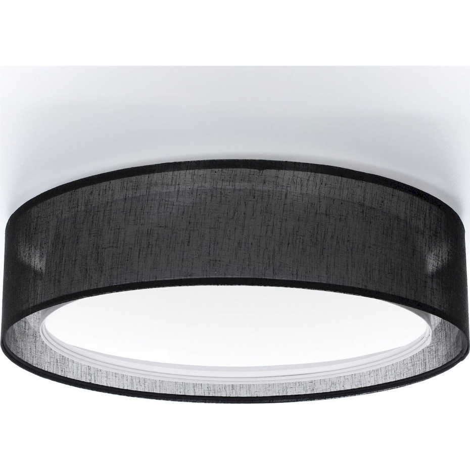 Plafonnier rond en tissu lumière douce Puro