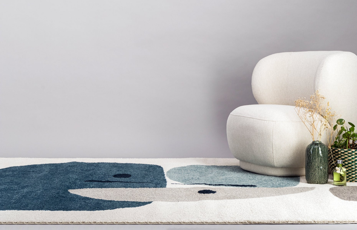 Tapis géométrique hommage à Joan Miró COLLAGE