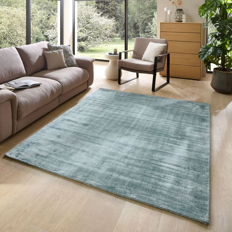 Tapis en viscose brillant tissé main - Star