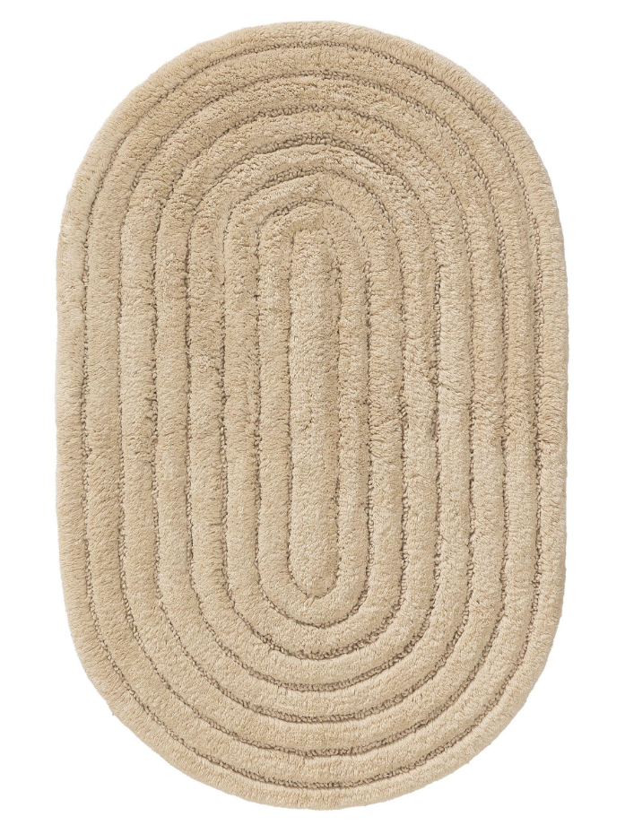 Tapis de bain ovale tufté main NIA