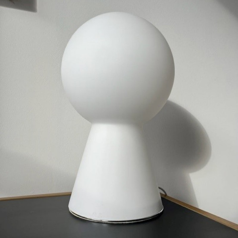 Petite Lampe En Verre Souffle Doblo Blanche 30 Cm