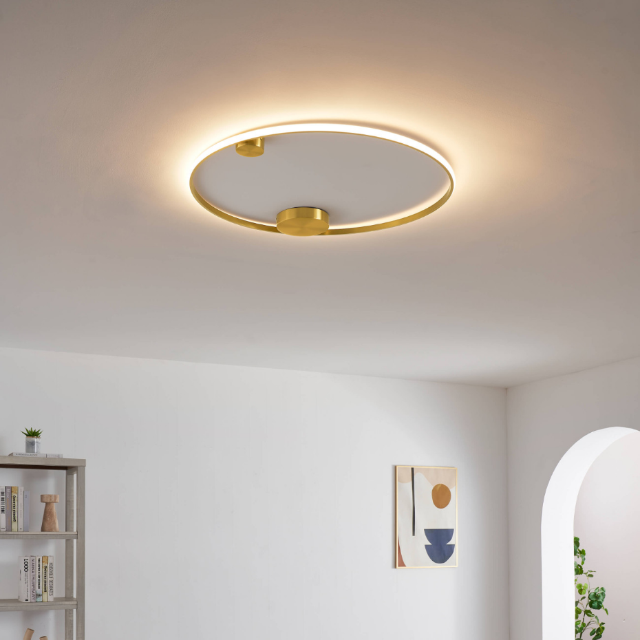 Éclairage LED circulaire doré - CEIRA