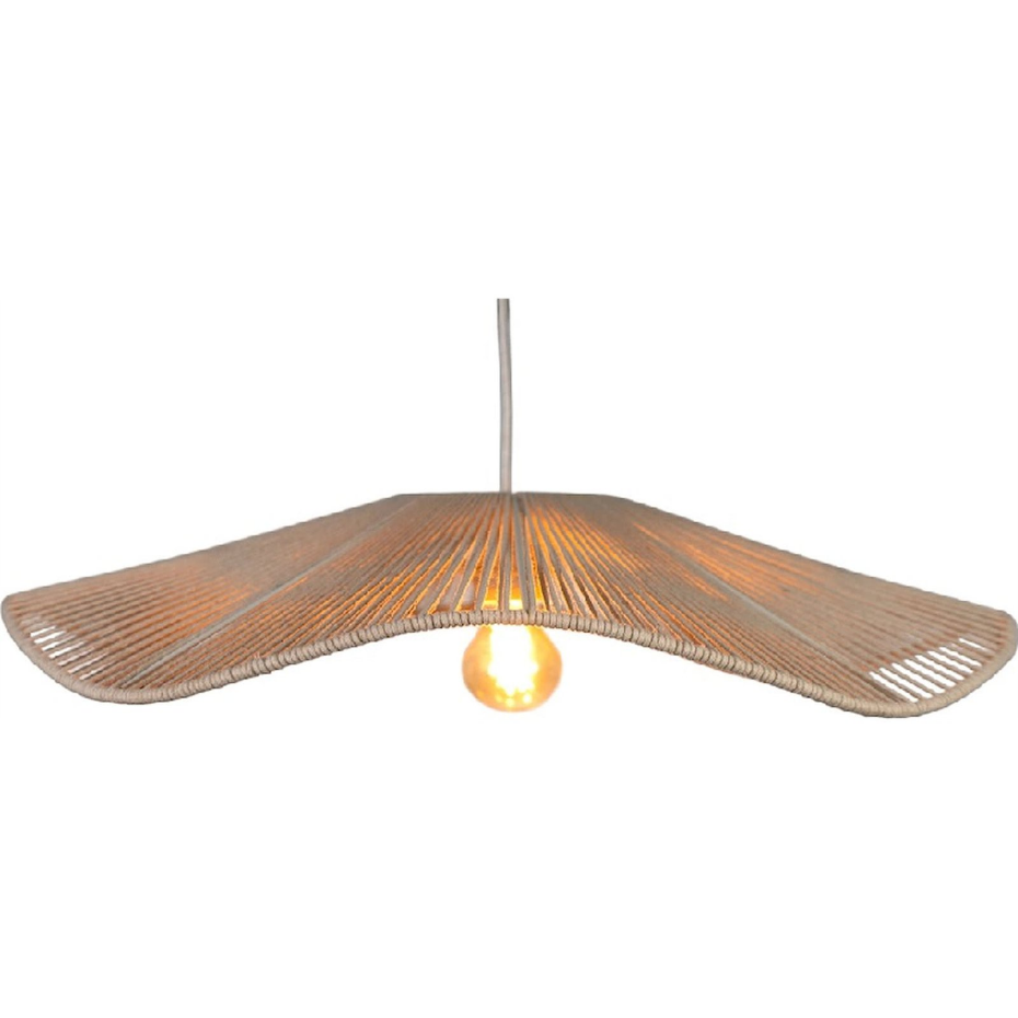 Suspension en coton tressé forme carrée style contemporain