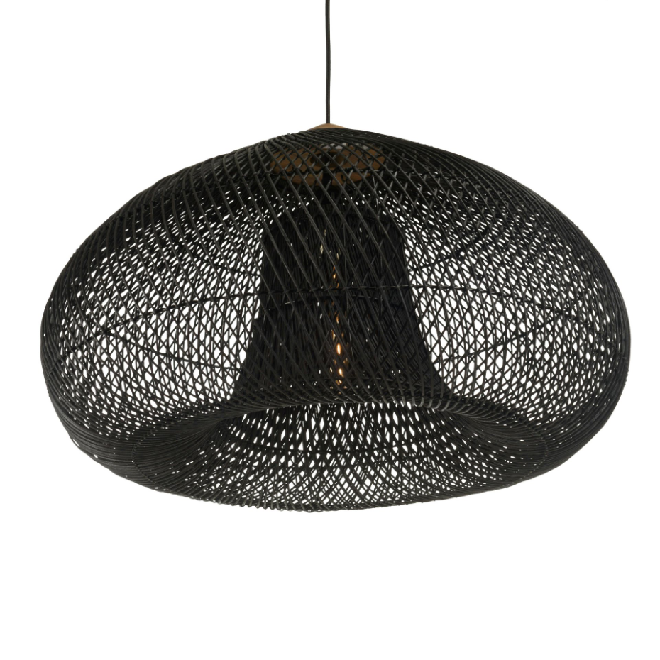 Suspension entonnoir en rotin 80cm FOLELLI