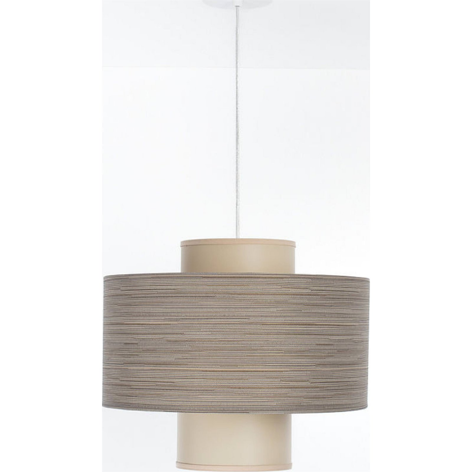 Suspension ronde en jute et lin Twin Light