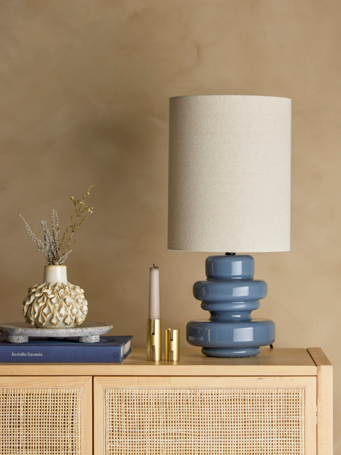 Lampe de table en verre Fabiola