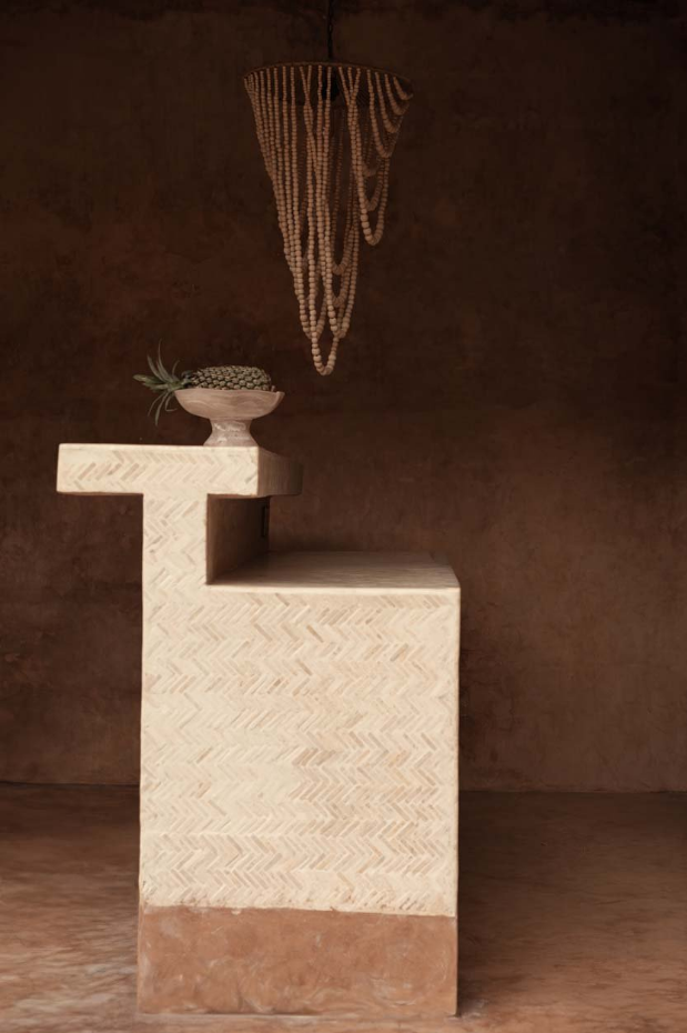 Suspension en bois et fer WOODEN BEAD