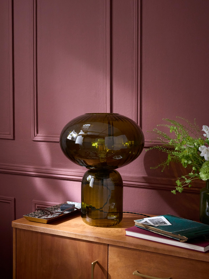 Lampe Martin en verre ciselé L