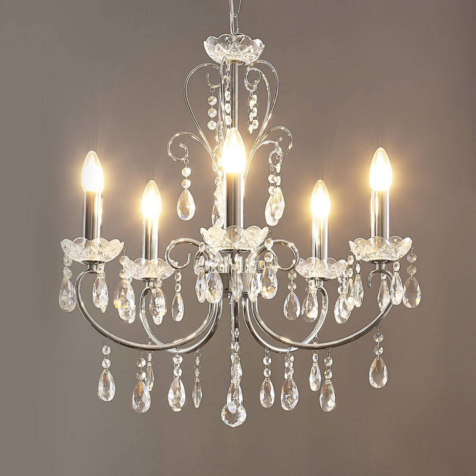 Lustre en cristal en métal, Solveig