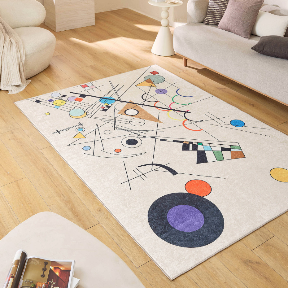 Tapis rectangulaire en polyester STAMPA