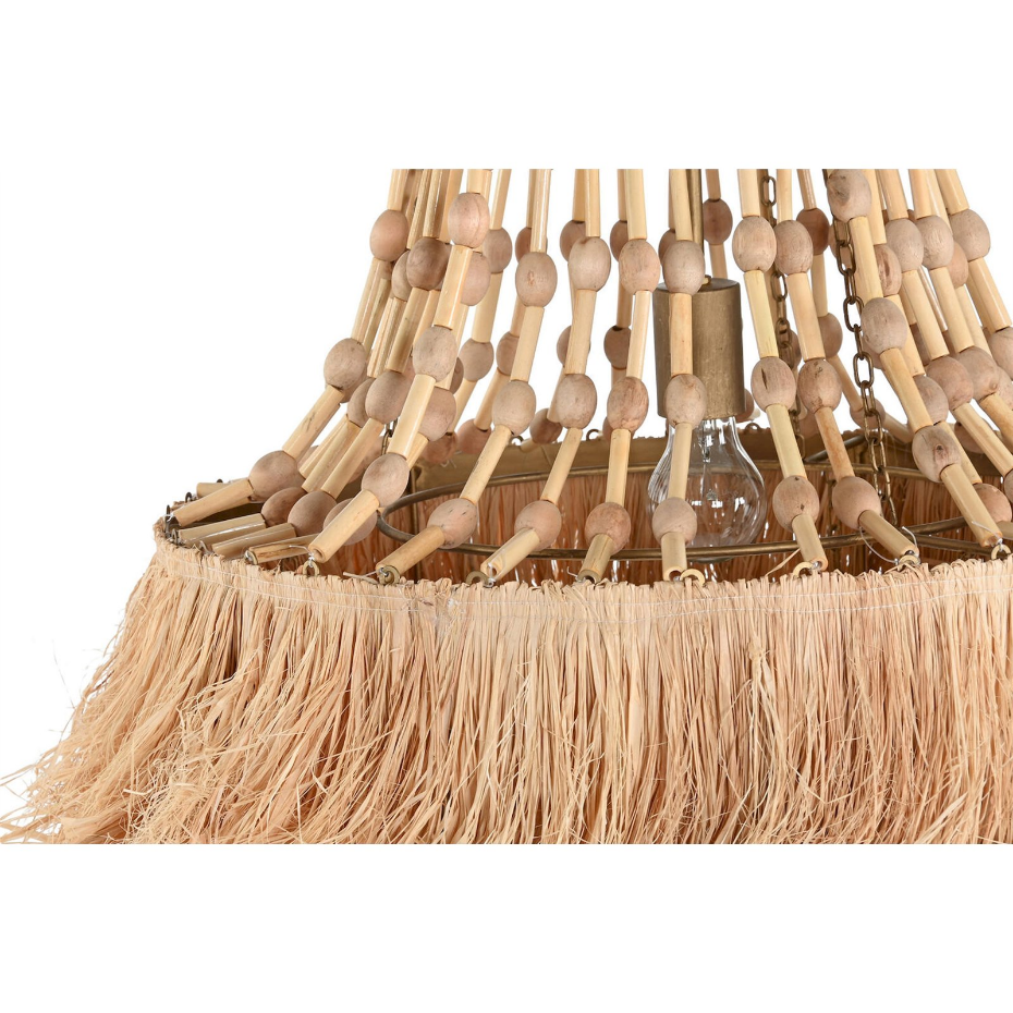 Suspension ronde en jute avec franges Balines