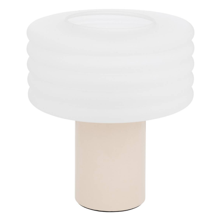 Lampe à poser verre sablé et grès ASTI