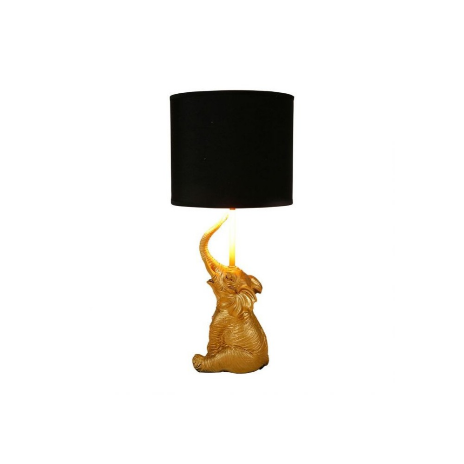 Lampe éléphant Résine Dorée