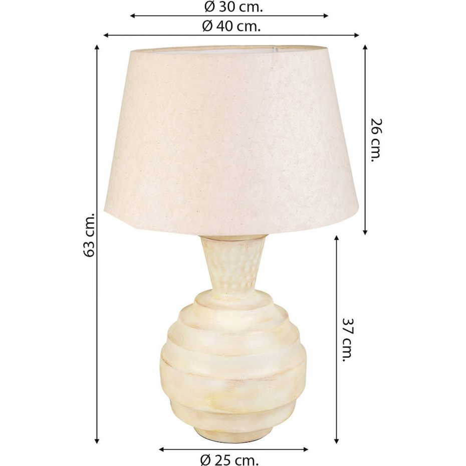 Lampe de table ronde en fer pour salon ou chambre