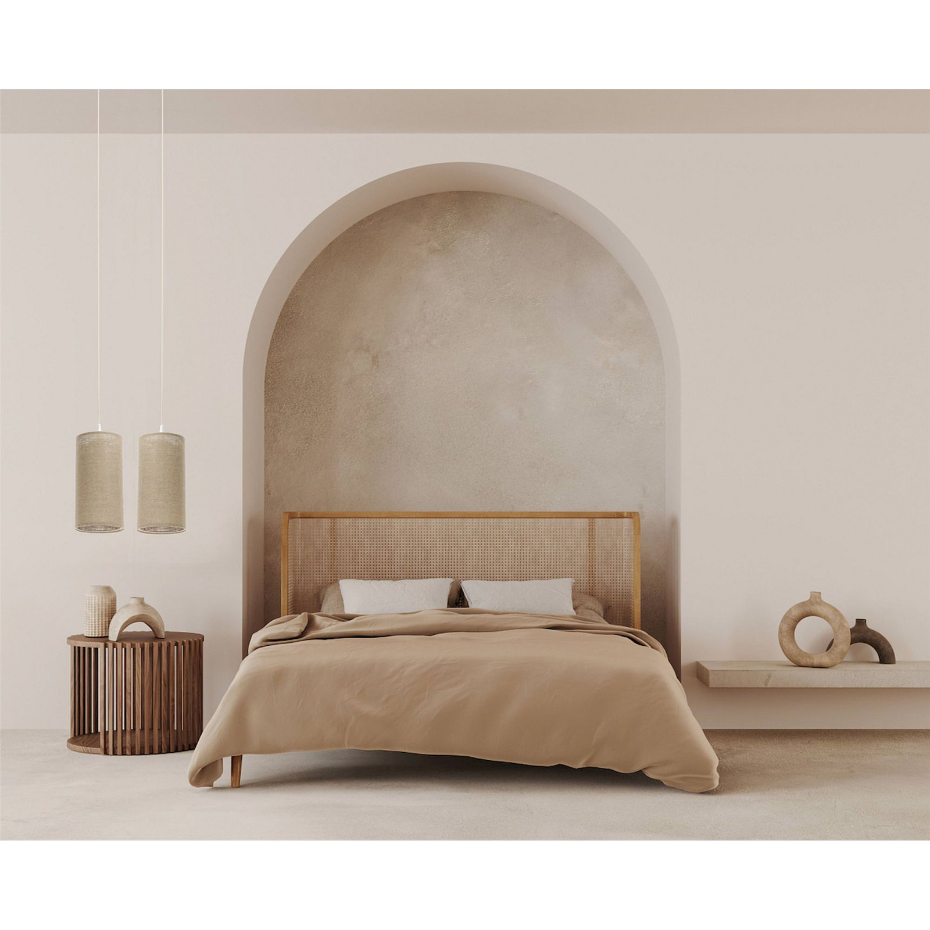 Suspension en lin rond Boho Elegant