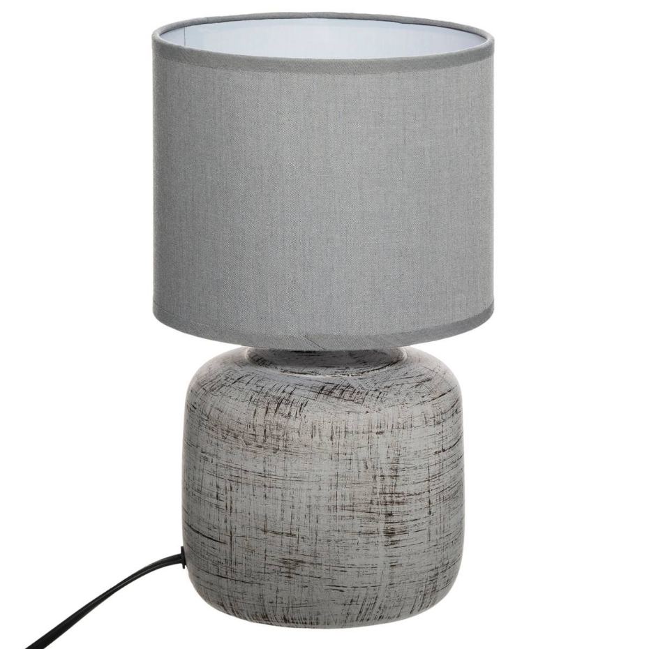 Lampe grès céramique et coton épurée SALTA