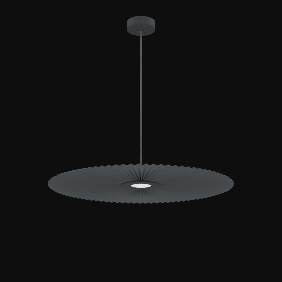 Suspension plafonnier plissée 90 cm, CARMEN