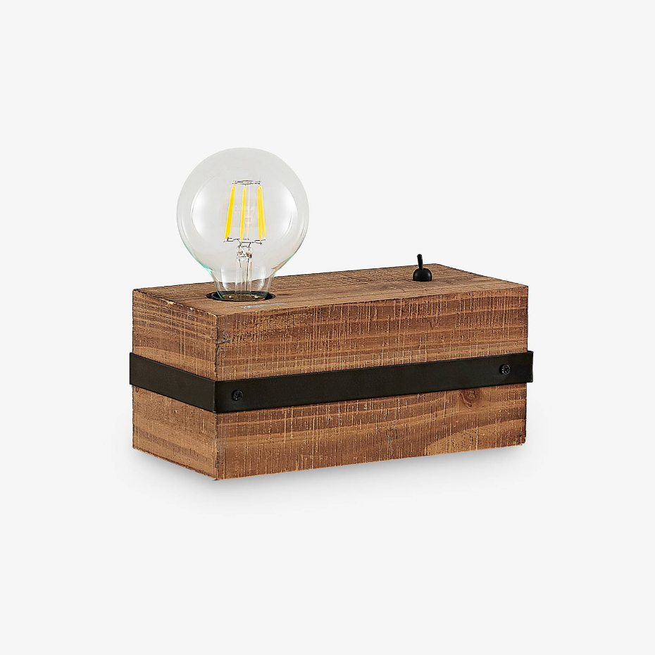 Lampe à poser en bois traditionnelle
