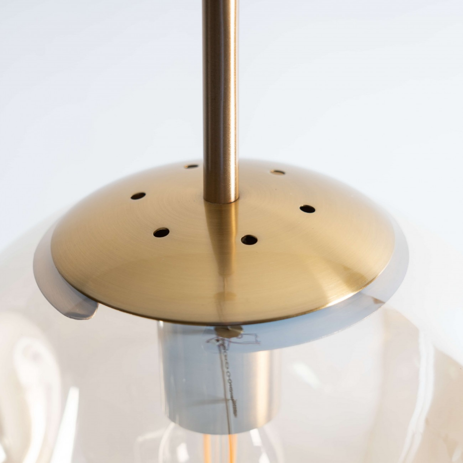 Suspension design en verre et laiton - NOUROT