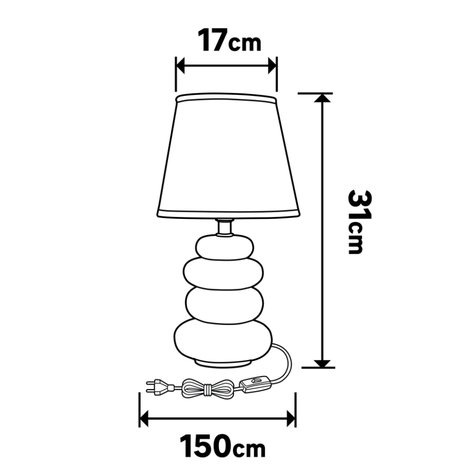 Lampe de table en céramique, NAVALA