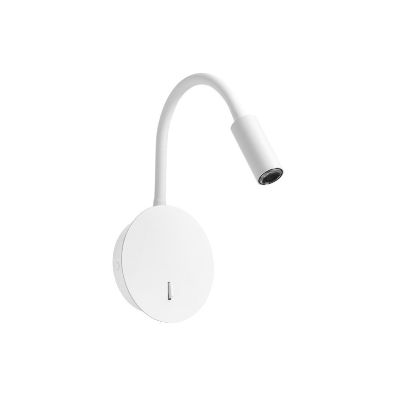 Applique de chevet led avec interrupteur Fonti blanc mat
