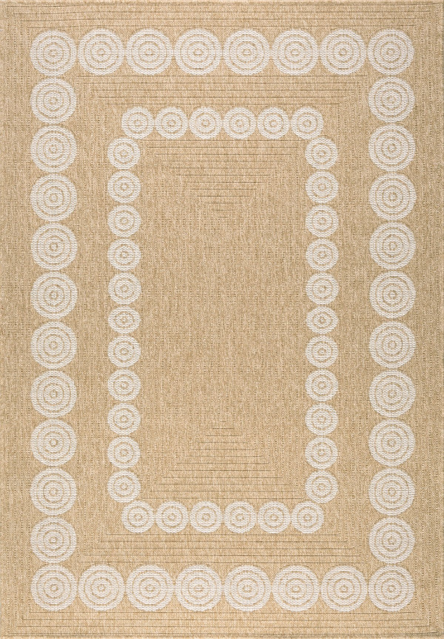 Tapis de salon intérieur extérieur motifs cercles NATURE
