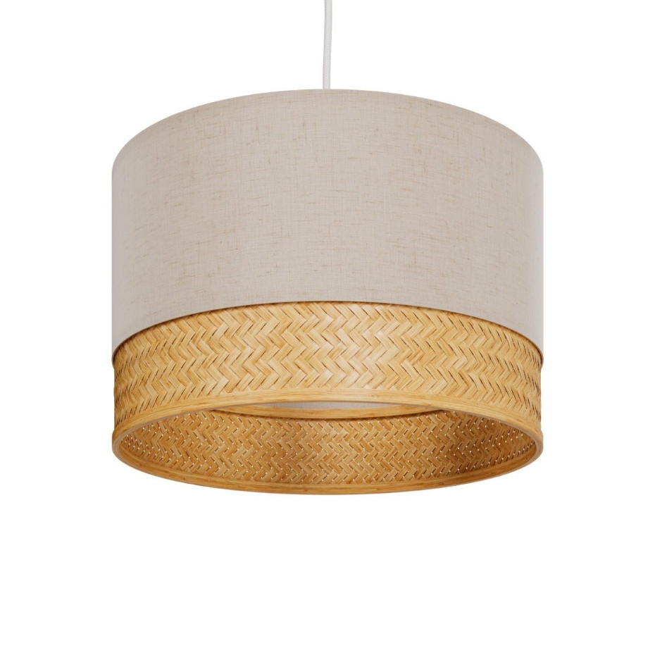 Suspension en bambou, papier et métal D40 cm - BAIKAL