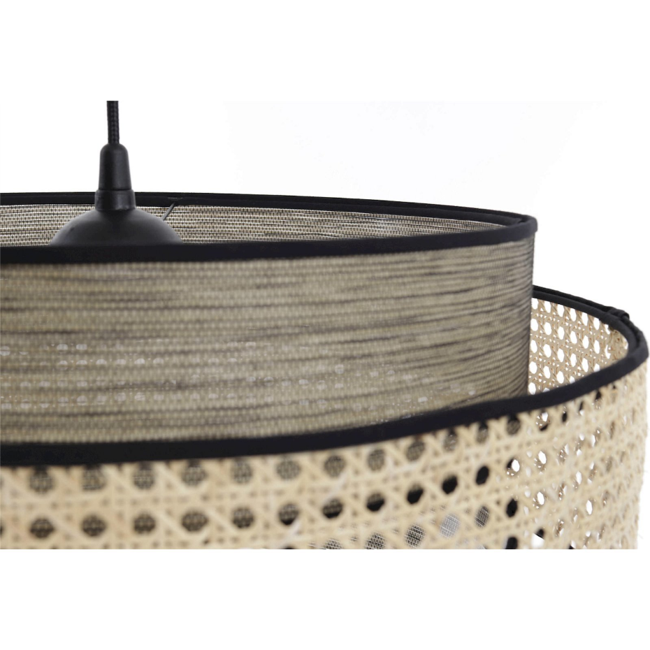 Suspension en rotin et tissu Doblo