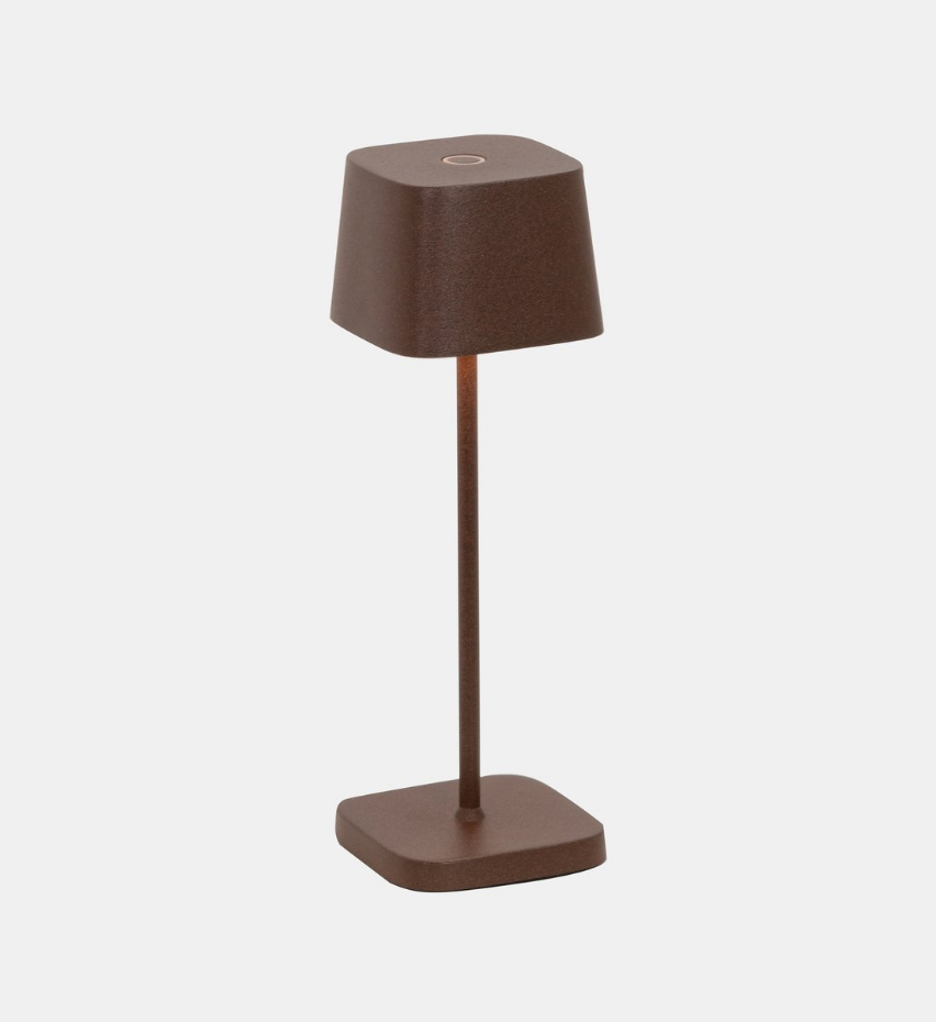 Lampe nomade led micro batterie marron