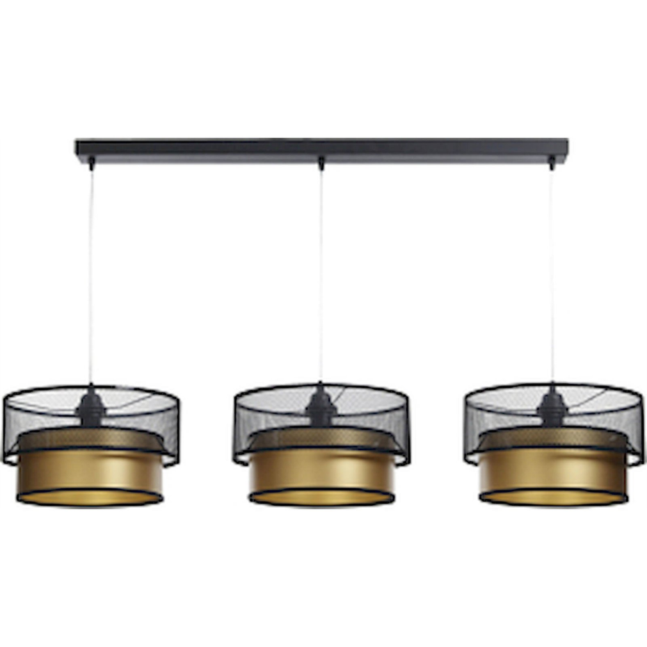 Suspension rectangulaire en PVC effet doré Duo ellegant