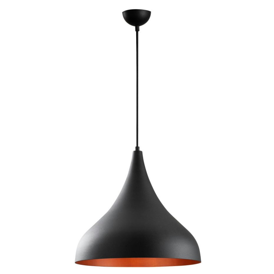 Suspension noire brossée – intérieur brun doré, 41 cm SILE