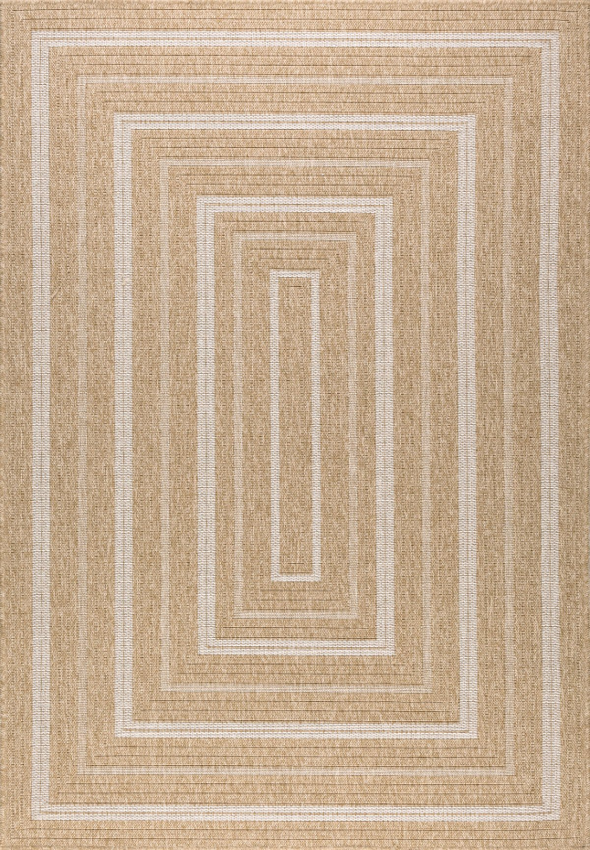 Tapis de salon intérieur extérieur motifs rectangles Nature