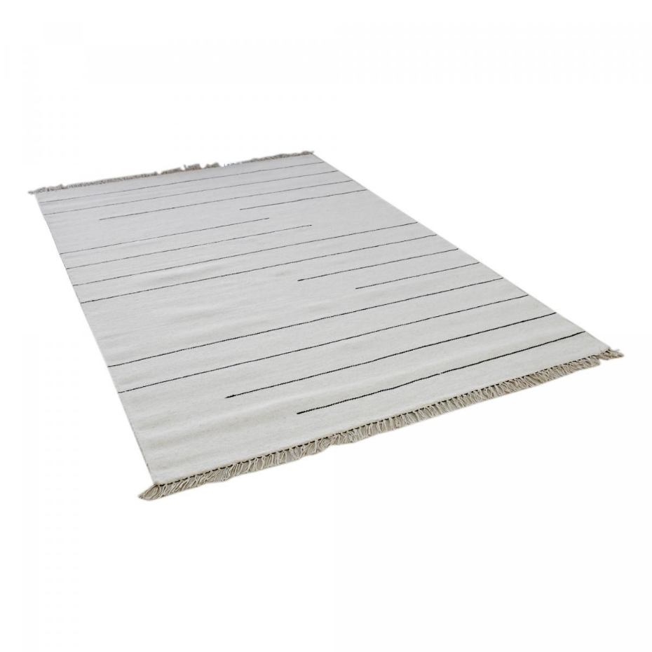 Tapis kilim fait main en laine motif simple PRAHA