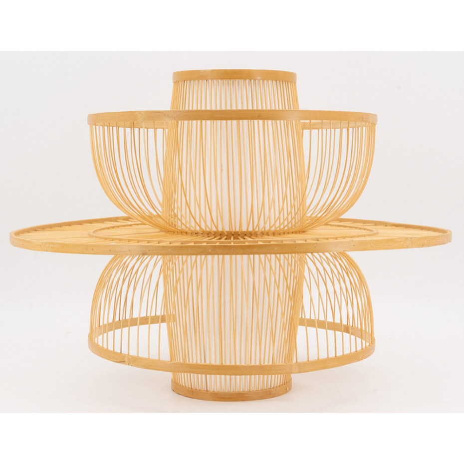 Abat-jour seul design en bambou naturel