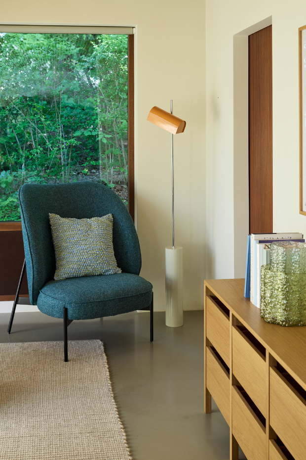 Lampe sur pied en fer et polycarbonate REFLECTOR