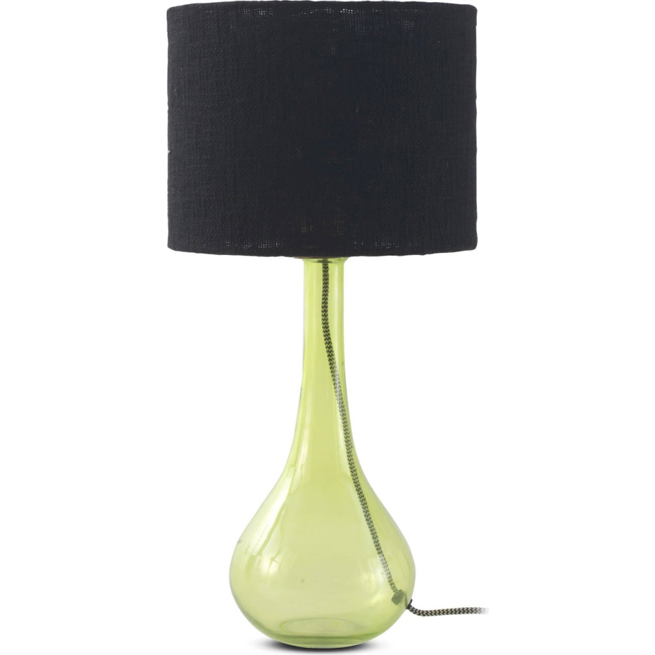 Lampe de table en verre avec abat-jour rond