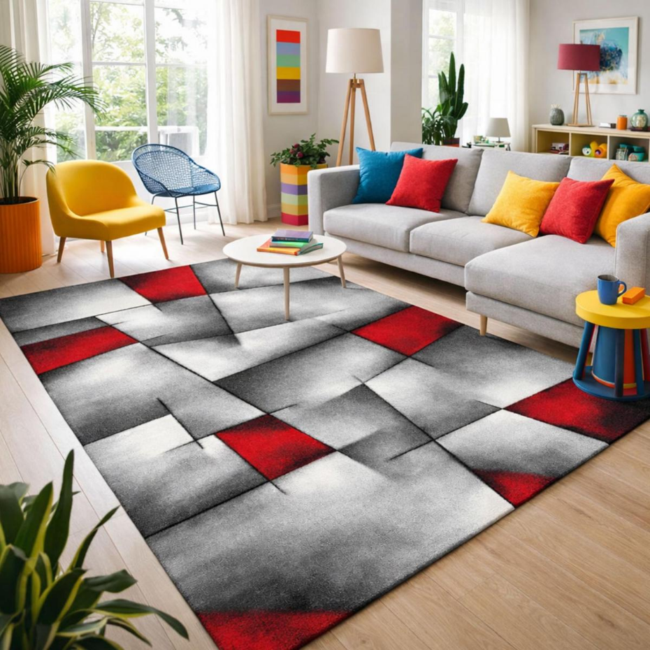 Tapis entrée tissé motif géométrique LYN8 ULTIMA