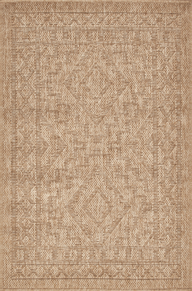 Tapis intérieur extérieur aspect jute motifs ethniques NATURE