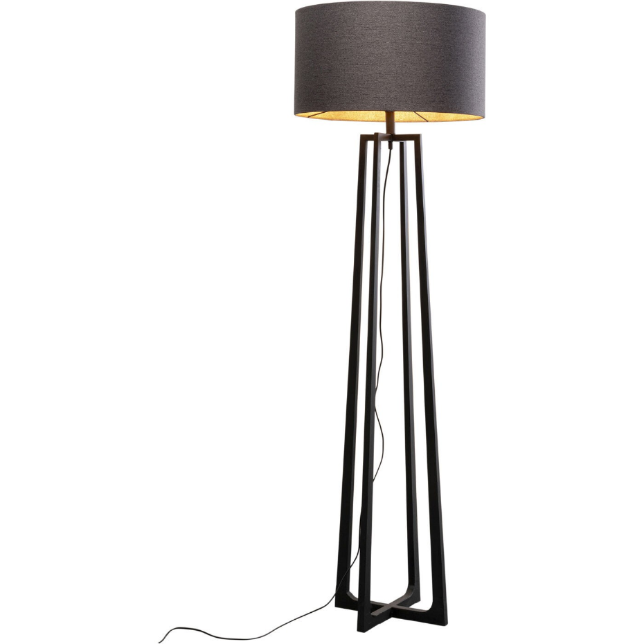Lampadaire en acier, soie et lin, TIMON