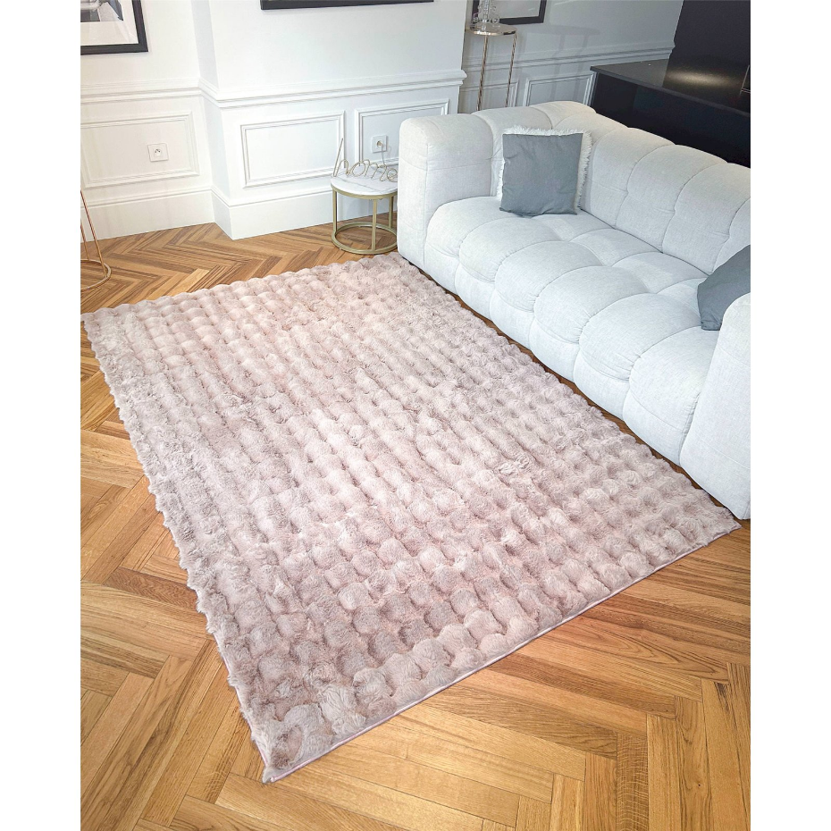 Tapis rectangulaire en polyester Bubble