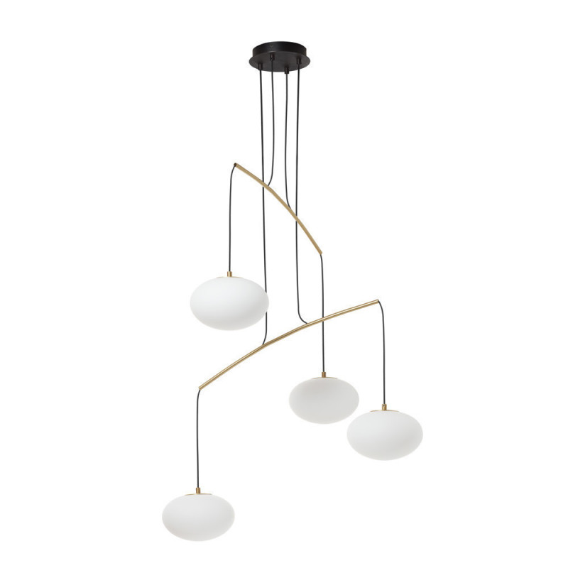 Grande lampe à suspension globe Press laiton