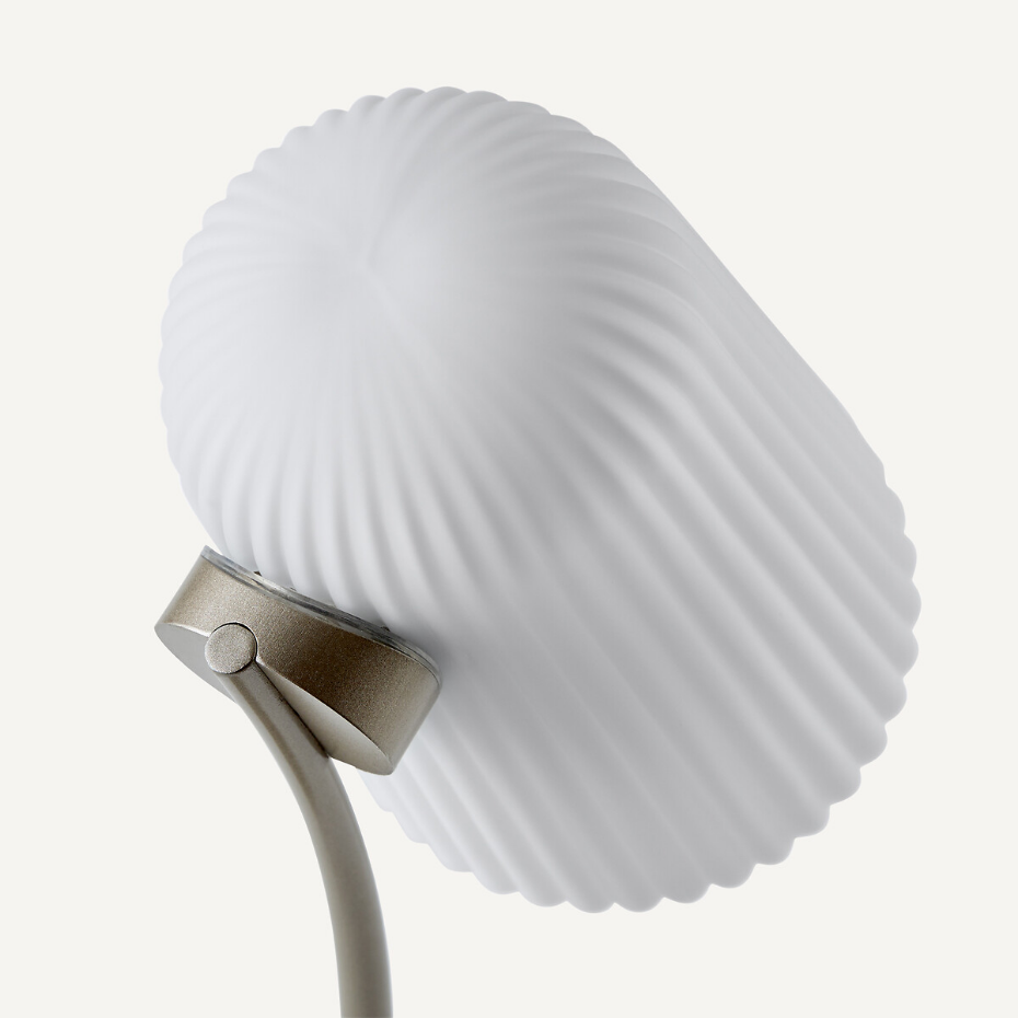 Lampe opaline cannelée, Fosca
