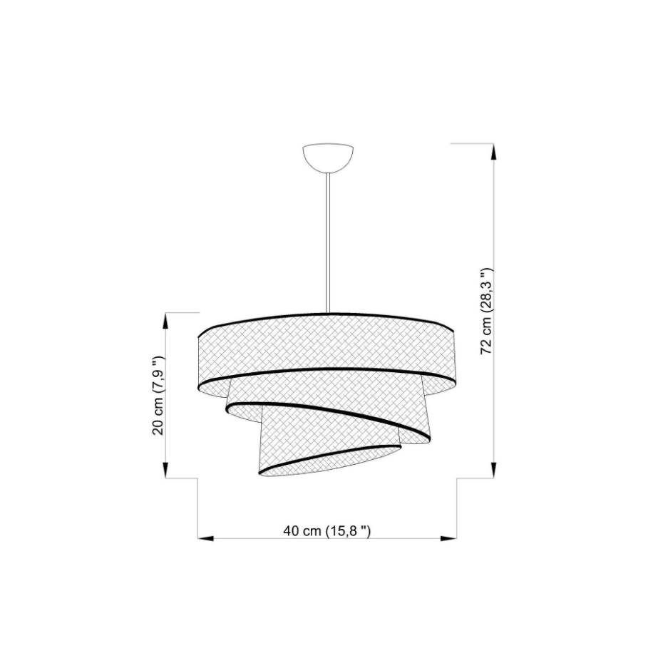 Suspension design - abat-jour triple ZURICH