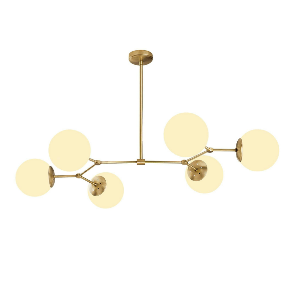 Suspension design 6 globes en verre SIERRE